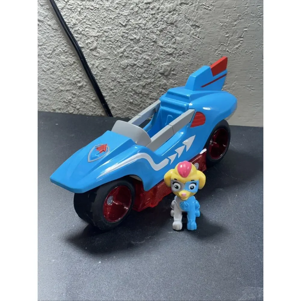 Scraps &Paw Patrol Mighty Pups Twins Power Split Vehicle One Side ( Working)